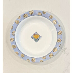 CORELLE IMPRESSIONS WATERCOLORS Rimmed Soup Pasta Bowl 15 oz Blue